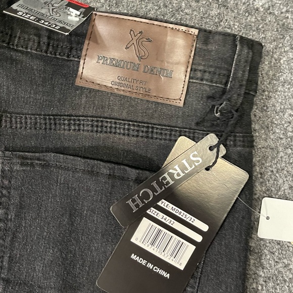NWT Premium Denim Men's Washed Black Skinny-Fit Stretch Jeans Sz 34/32 - Picture 13 of 14
